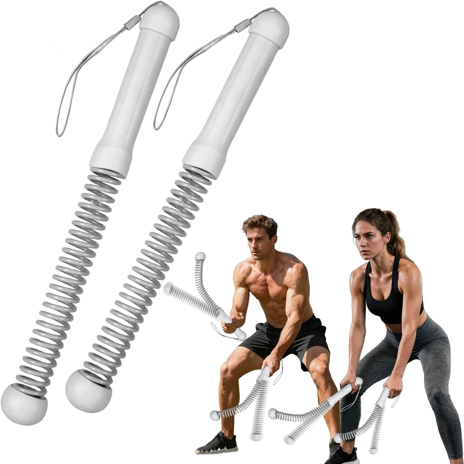 Home Gym Portable - 2nd Gen Ropeless Battle Ropes for