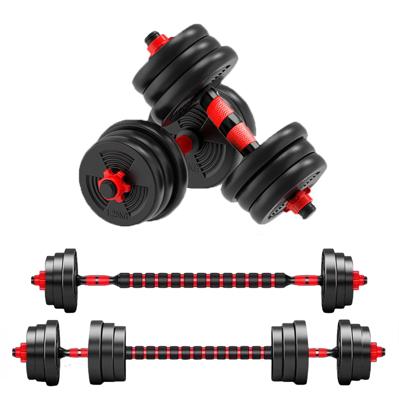 Home Gym Outfit - 5-44lbs Adjustable Dumbbell to Barbell Set,
