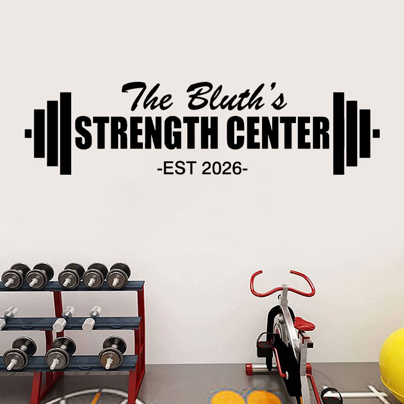 Home Gym Ideas - Personalized Custom Home Gym Name Decal,