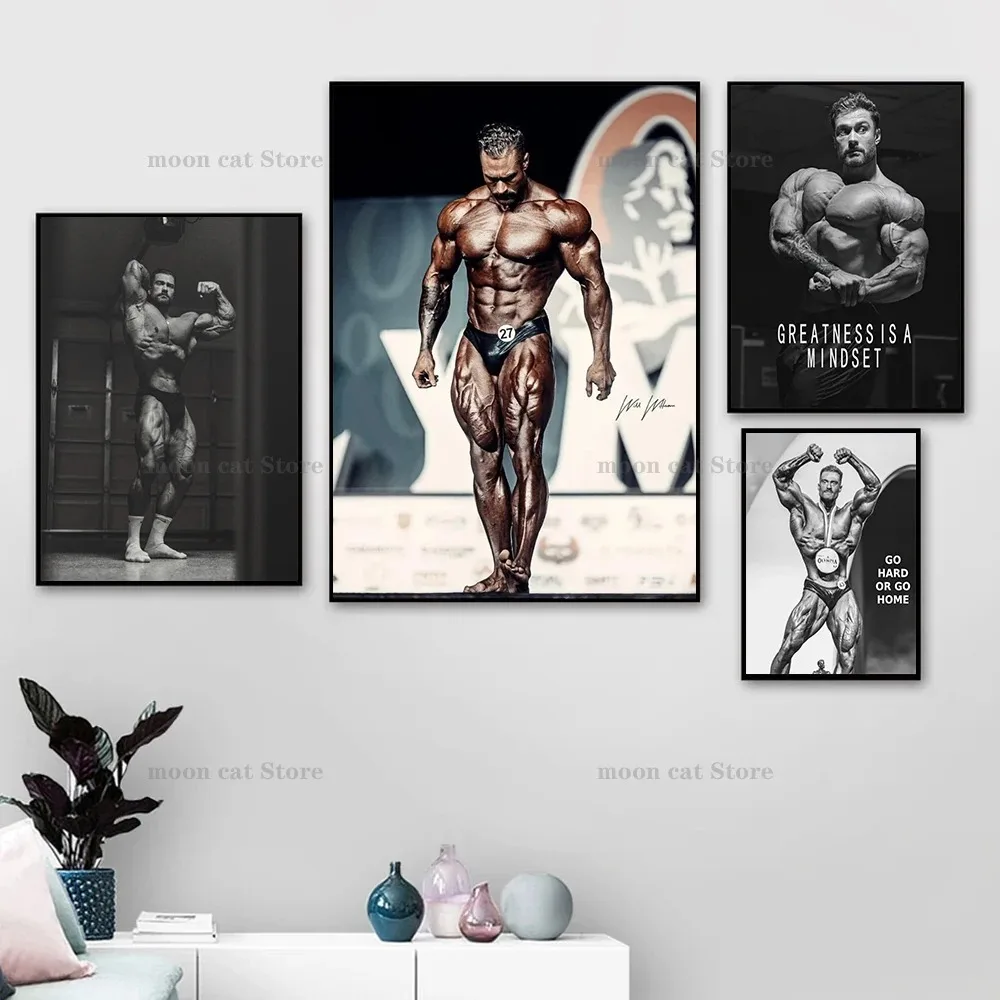 Home Gym On Wall - Canvas Painting Chris Bumstead Bodybuilder Fitness