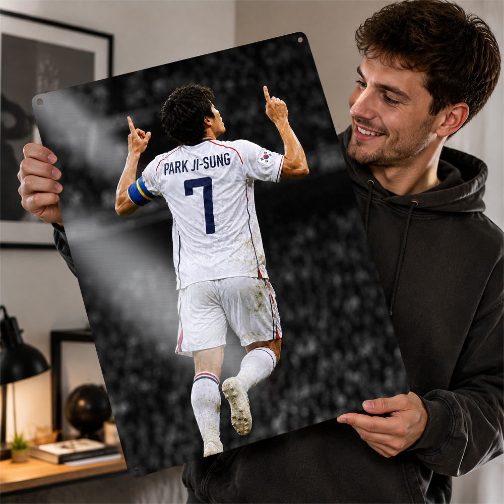 Home Gym Icon - Park Ji-Sung Football Aluminum Poster Personalized
