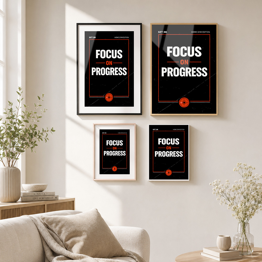 Focus On Progress Gym Motivati - Home Gym On Wall recension och pris