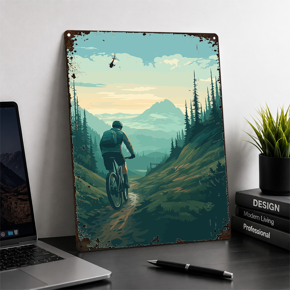 Mountain Biker On Trail Printe - Home Gym On Wall recension och pris