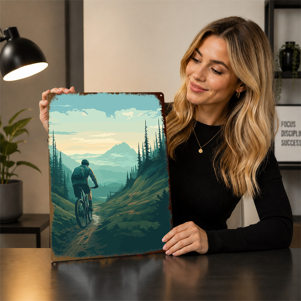 Mountain Biker On Trail Printe - Home Gym On Wall recension och pris