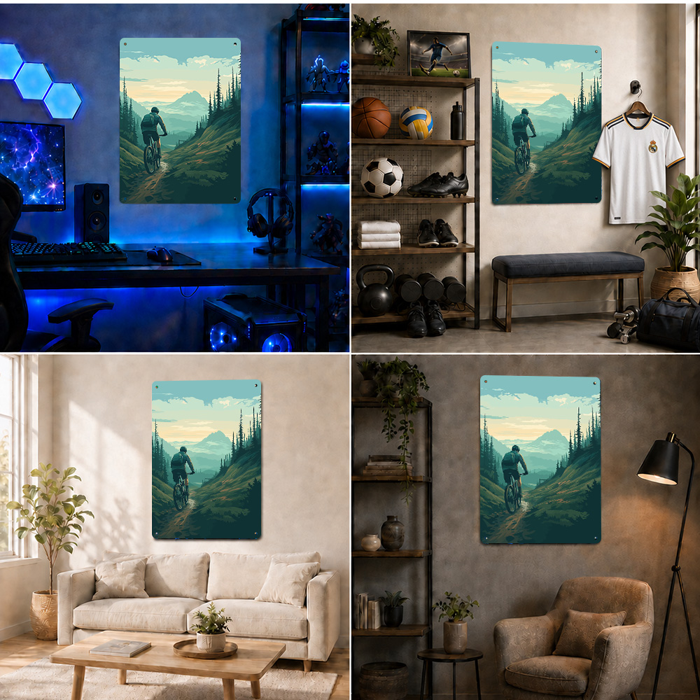 Mountain Biker On Trail Printe - Home Gym On Wall recension och pris