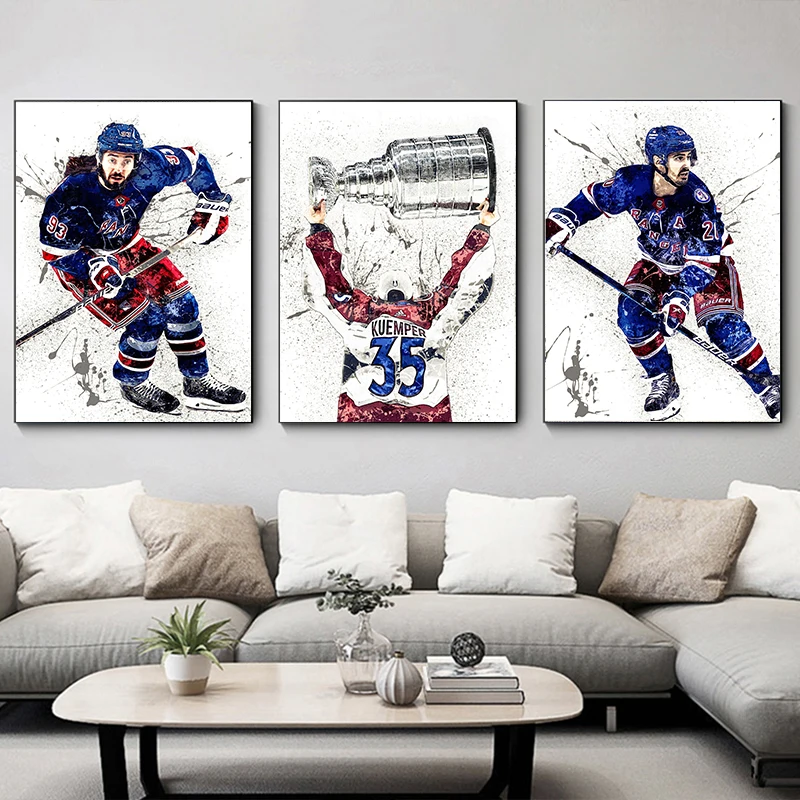 Abstract Ice Hockey Portrait S - Home Gym On Wall recension och pris