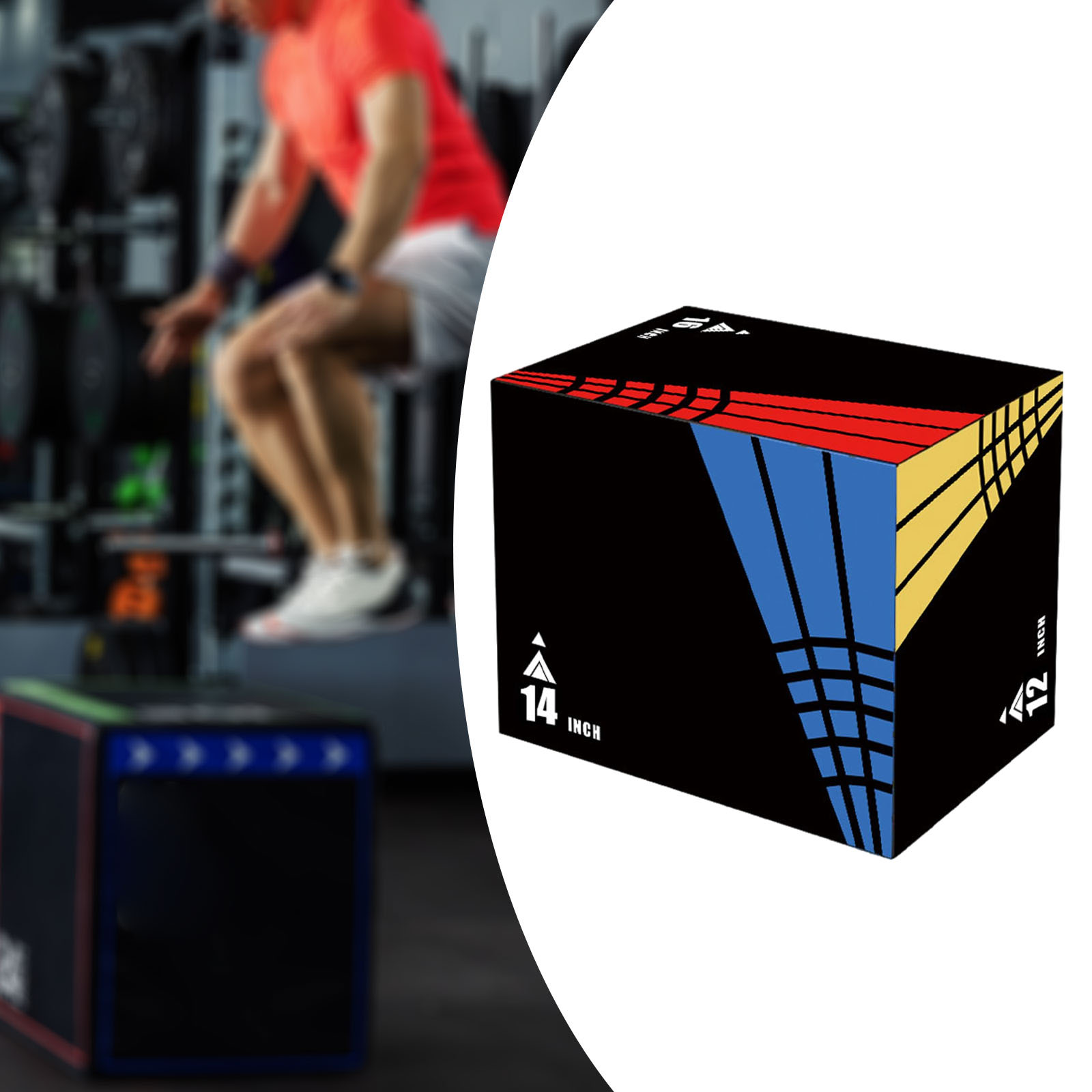 3-in-1Jump Box Plyometric Box  - Home Gym On Carpet recension och pris
