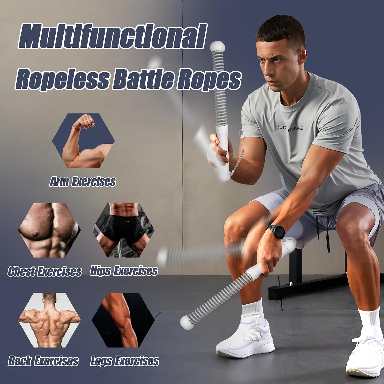 2nd Gen Ropeless Battle Ropes  - Home Gym Portable recension och pris