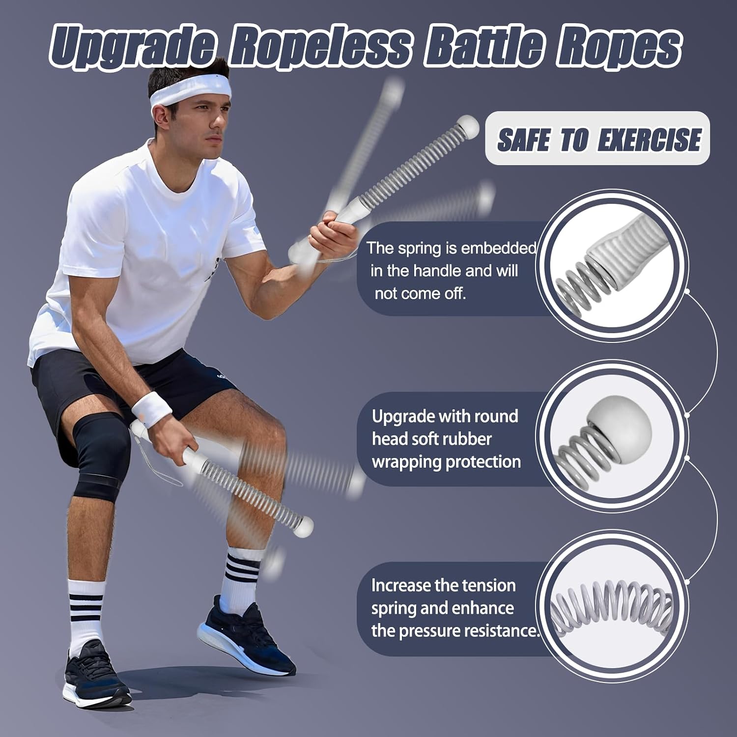 2nd Gen Ropeless Battle Ropes  - Home Gym Portable recension och pris