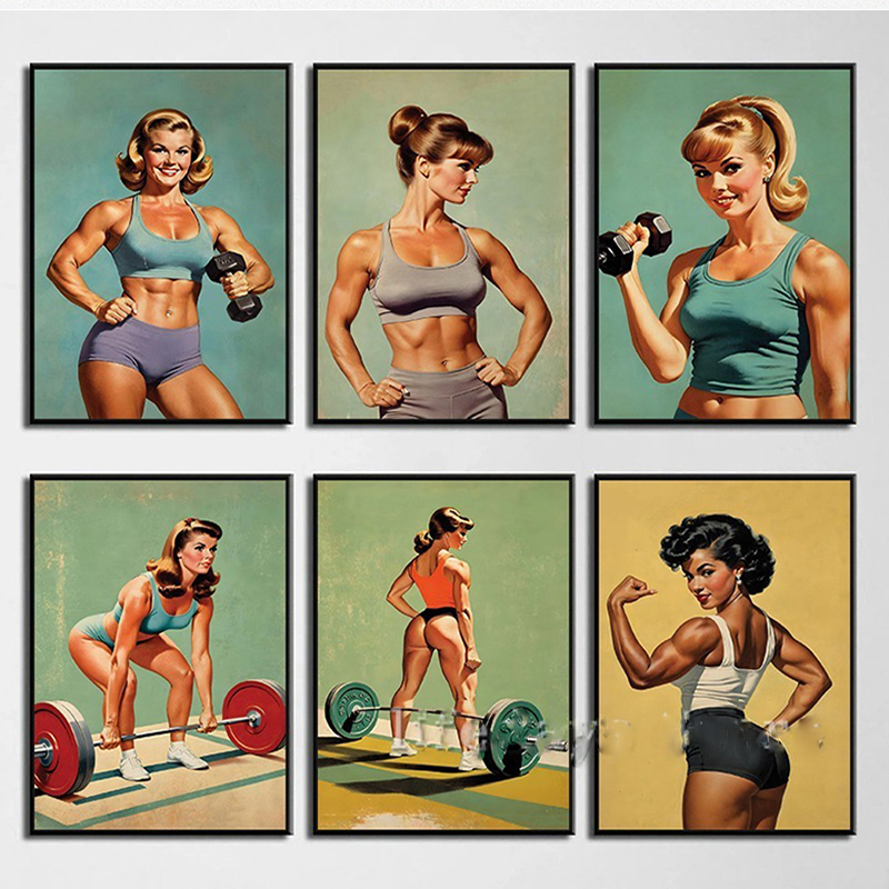 Poster and Print Canvas Painti - Home Gym On Wall recension och pris