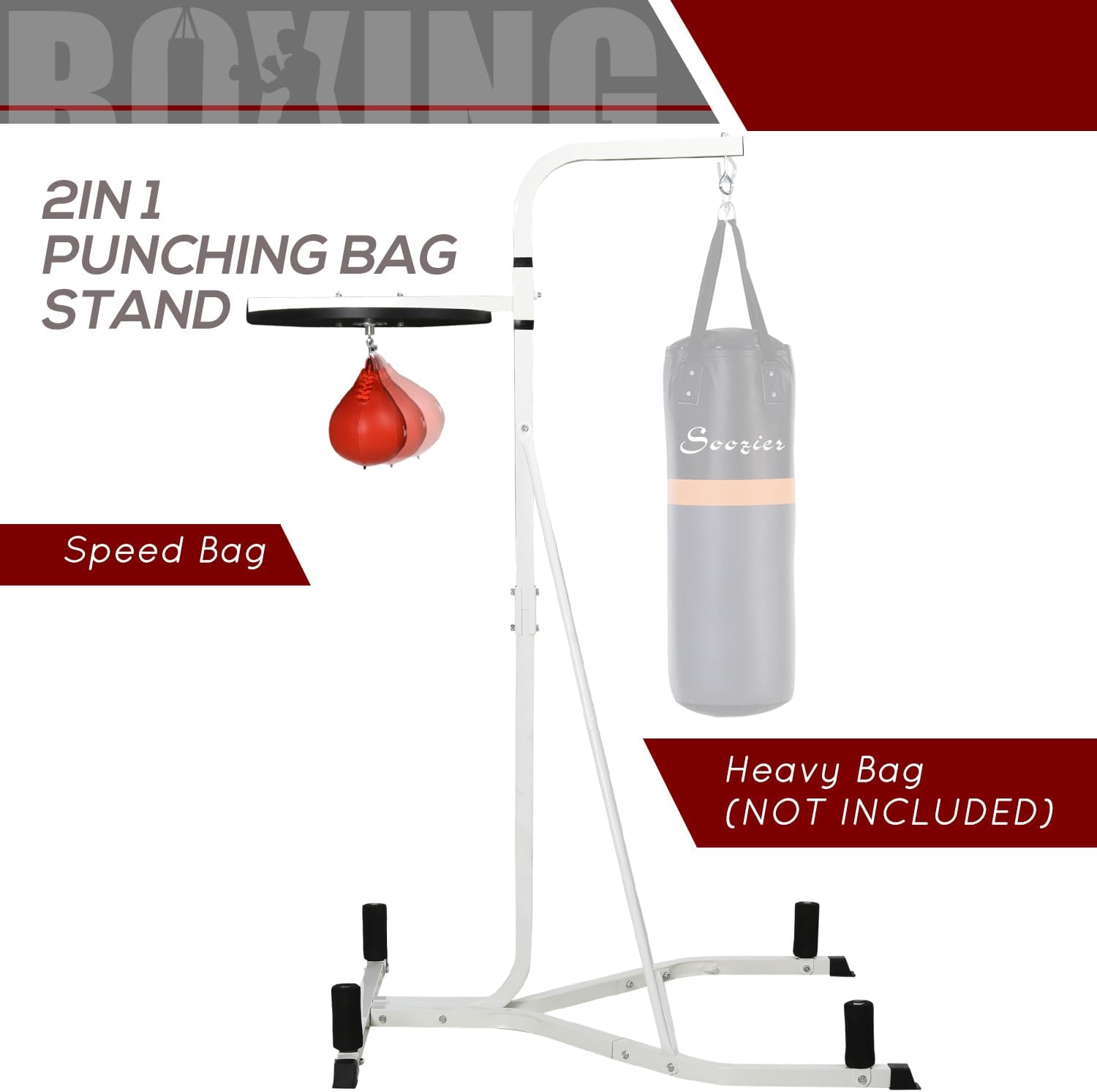 2-in-1 Punching Bag Stand with - Home Gym Weight recension och pris