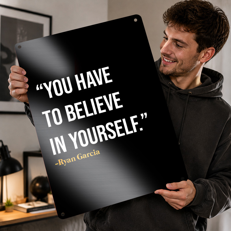 Ryan Garcia Aluminum Posters P - Home Gym Icon recension och pris