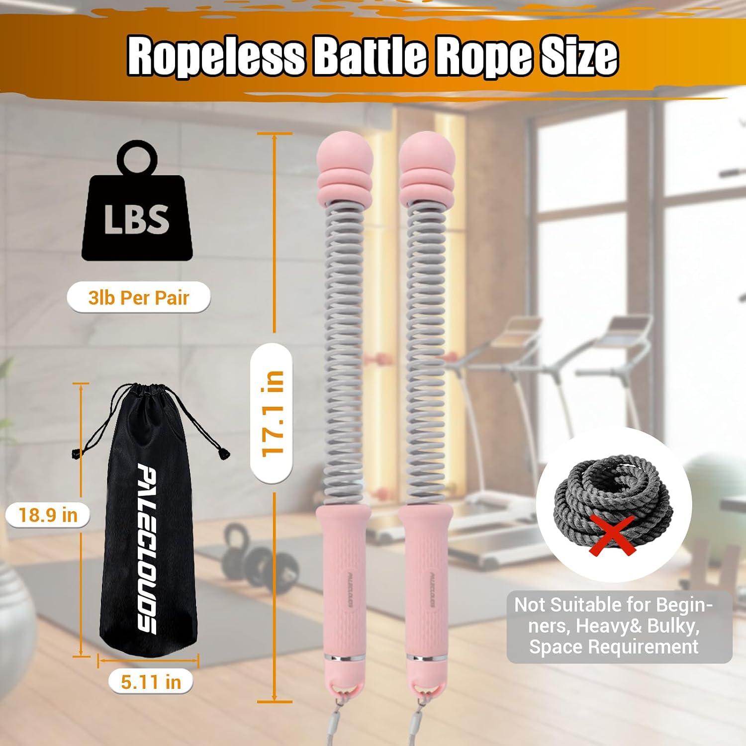 Portable Ropeless Battle Ropes - Home Gym Portable recension och pris