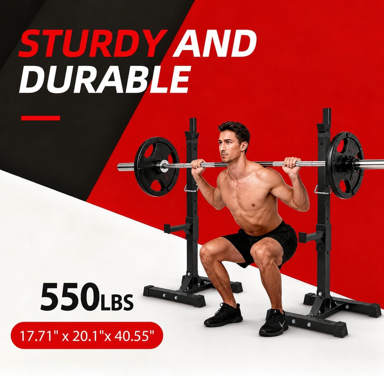 Adjustable Squat Rack Stands f - Home Gym Portable recension och pris