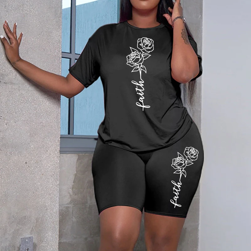 Faith Letter Printed Tracksuit - Home Gym Outfit recension och pris