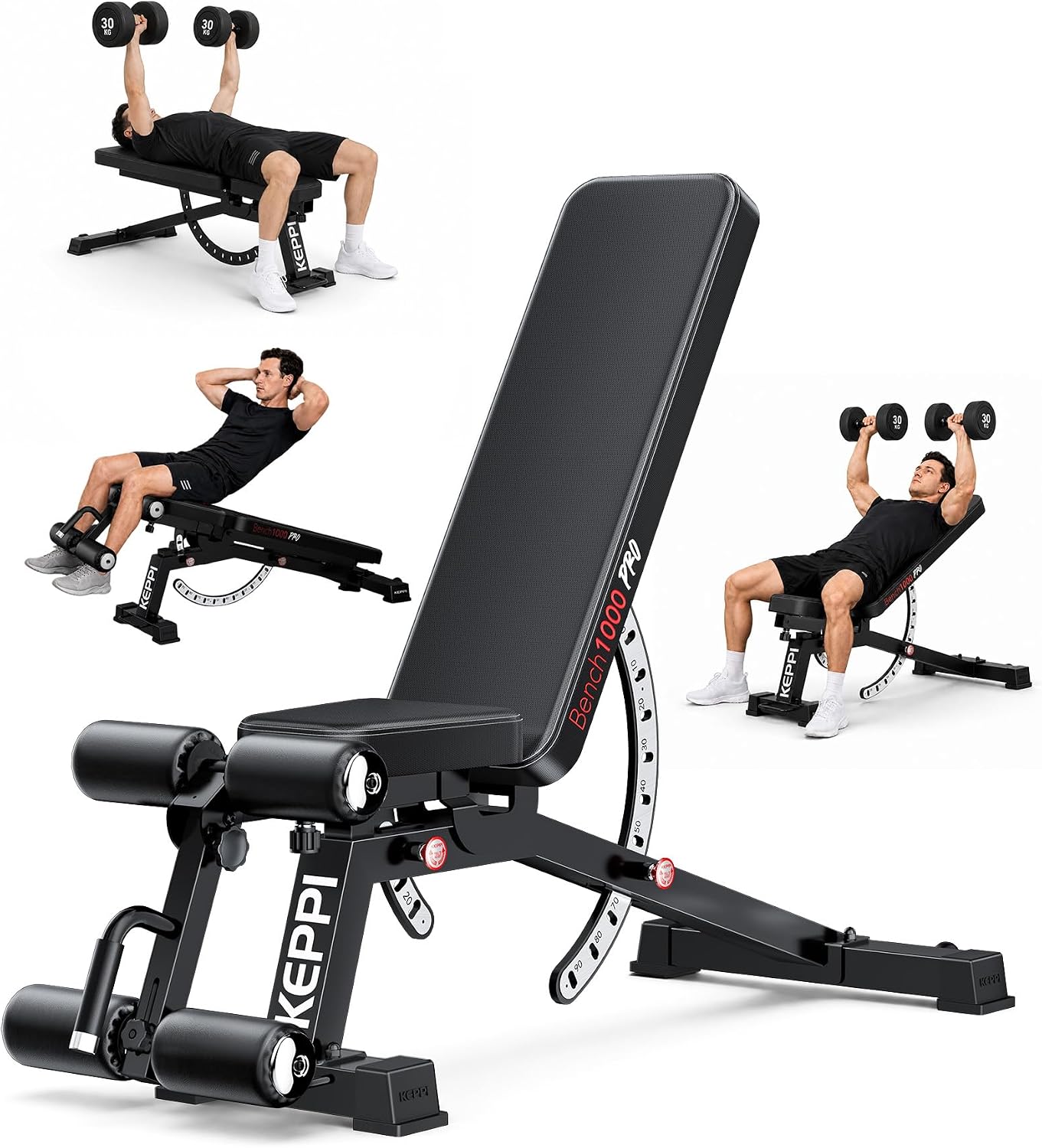 Adjustable Weight Bench 1200LB - Home Gym Weight recension och pris