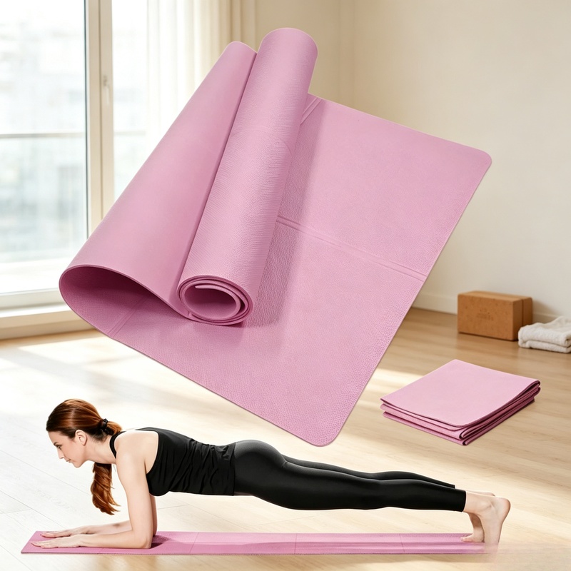 4mm Thick Non-Slip Yoga Exerci - Home Gym On Carpet recension och pris