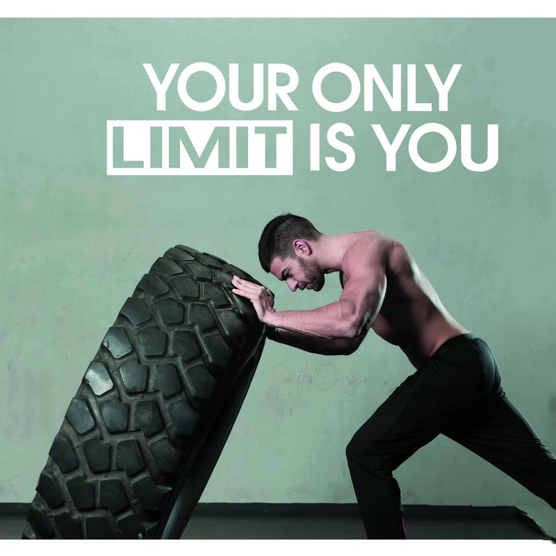 Your Only Limit Is You - Wall  - Home Gym On Wall recension och pris